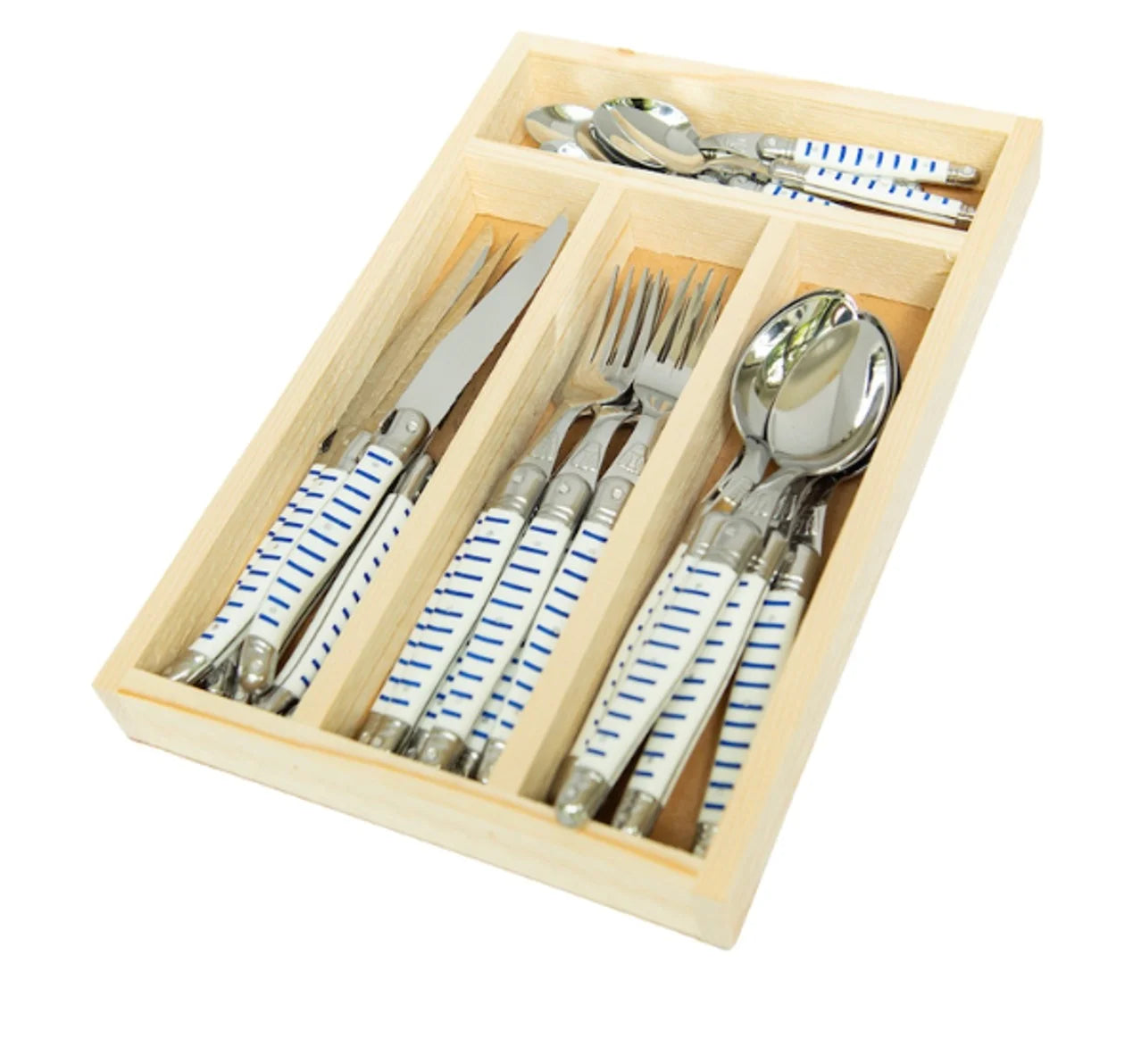 Laguiole Jean Dubost Mariniere 24 Pc Everyday Flatware Set