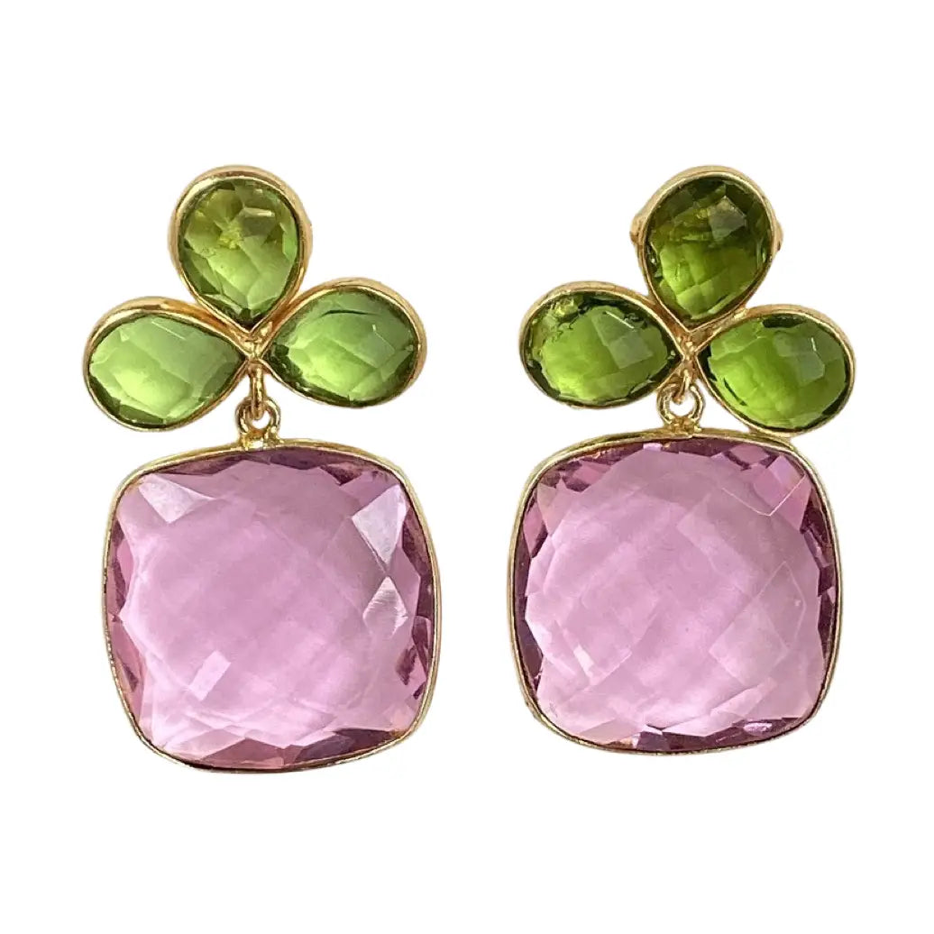 Delleny Pink & Green Earring - Julie Ryan Design