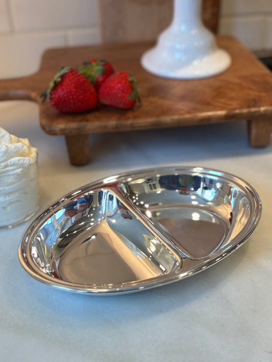 Hôtel Silver - Vintage 9" Oval Divided Dish