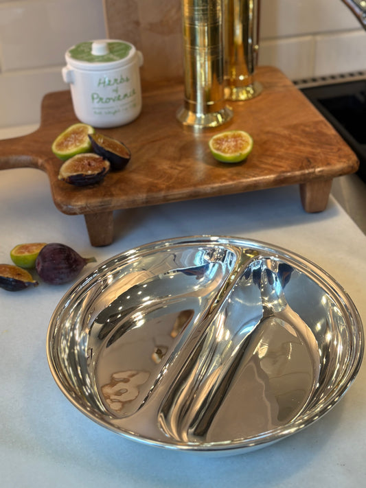 Hôtel Silver - Vintage 9" Round Divided Dish