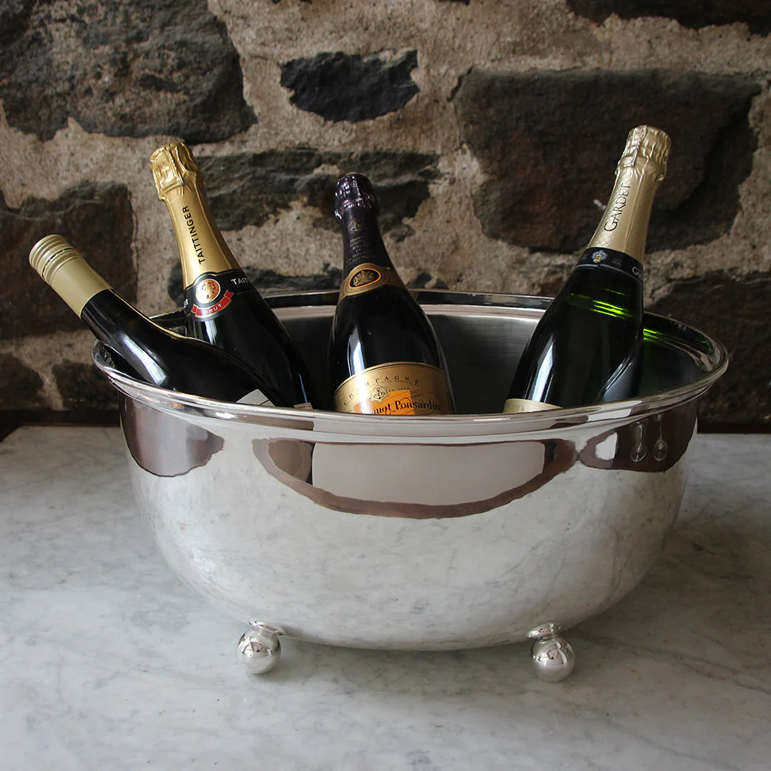 Hôtel Silver - Private Label Collection 16” Grand Oval Chiller With Ball Feet