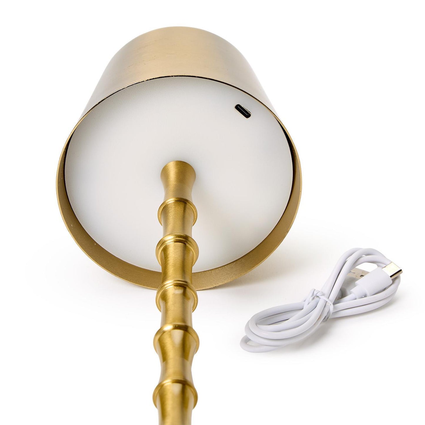 The Hinckley - Golden Bamboo Lamp with Rattan Shade