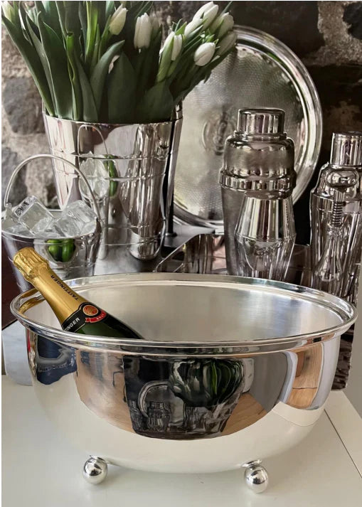 Hôtel Silver - Private Label Collection 16” Grand Oval Chiller With Ball Feet