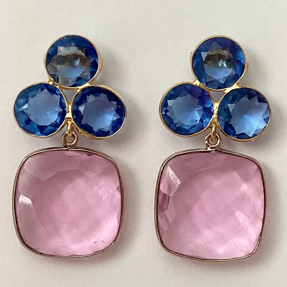 Jenessa Earring Tanzanite & Baby Pink - Julie Ryan Design
