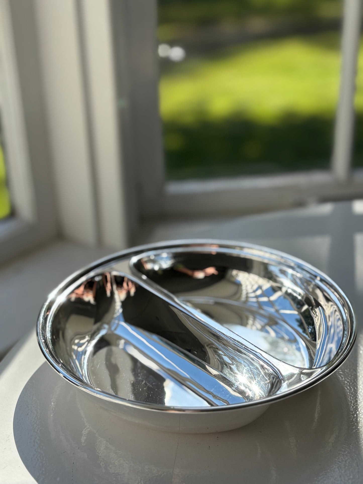 Hôtel Silver - Vintage 9" Round Divided Dish