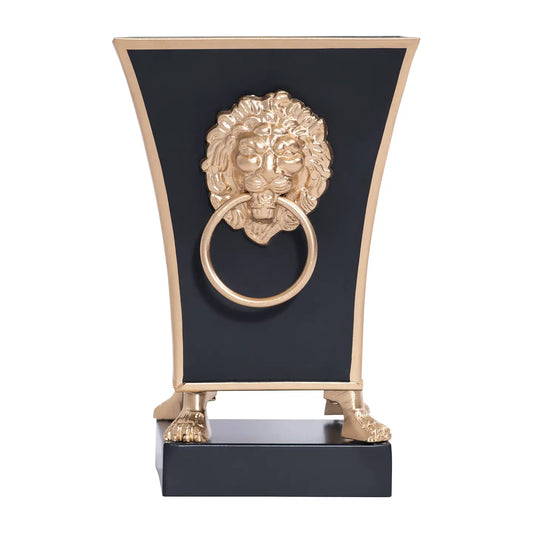 Regency Lion’s Head Fluted Square Cachepot Planter