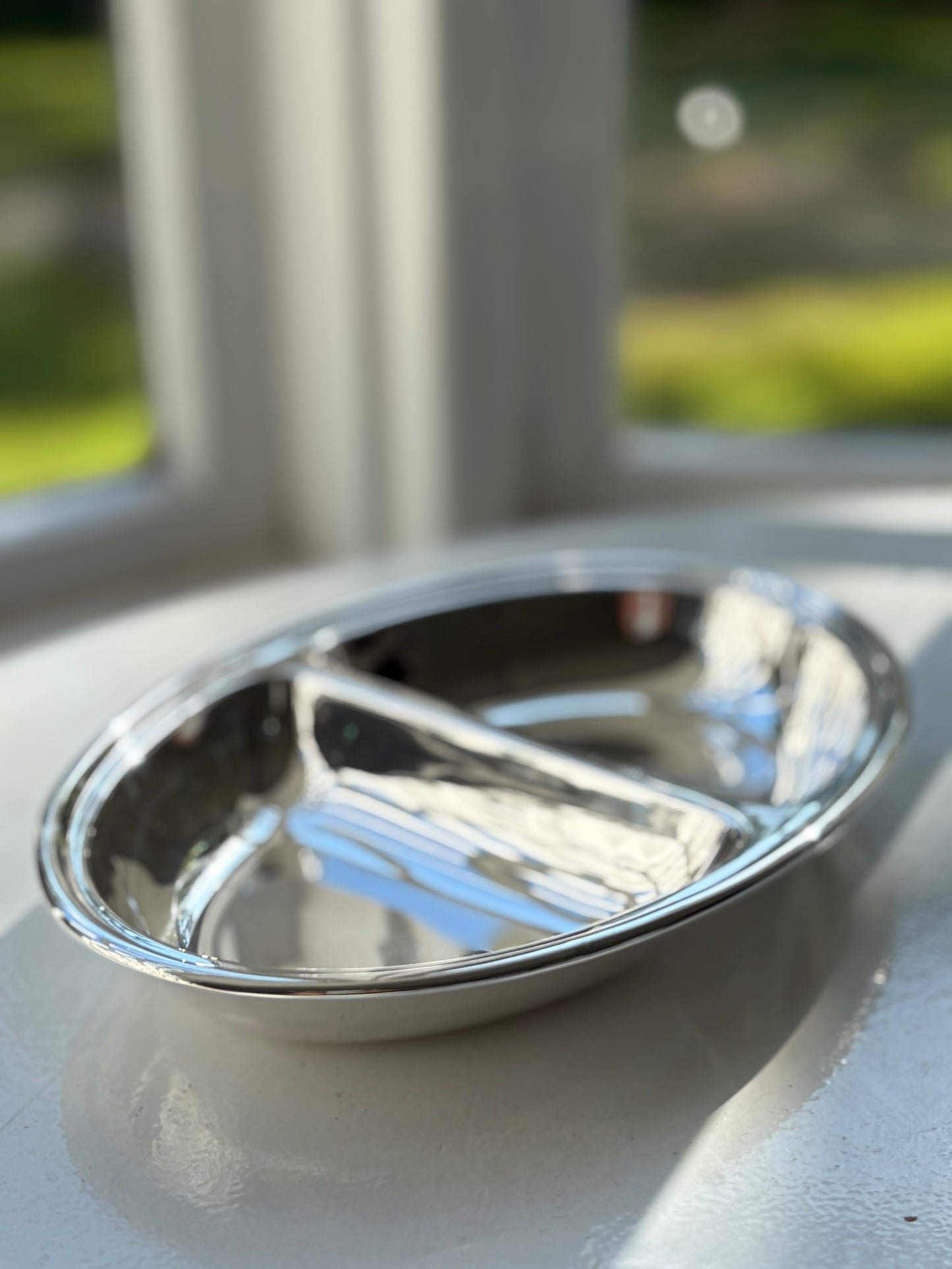 Hôtel Silver - Vintage 9" Oval Divided Dish