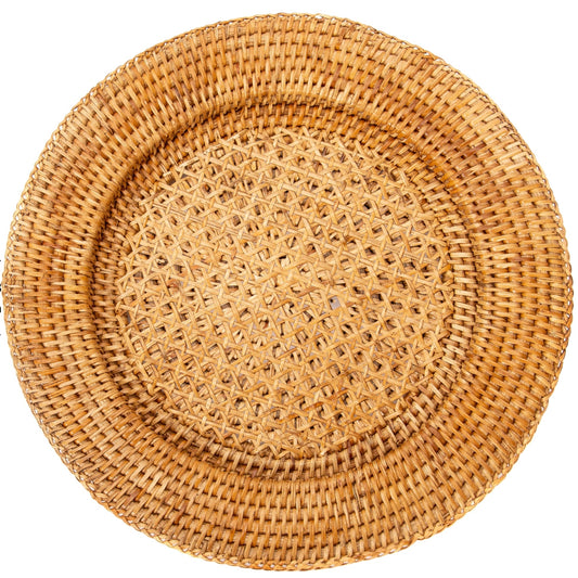 Wauwinet Rattan Open Weave Charger - Set of Four