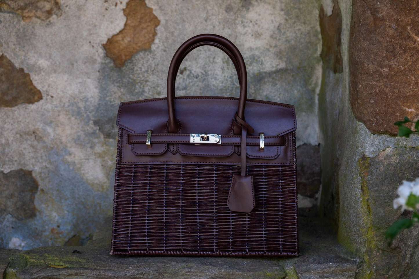 Margo Wicker Handbag - Chocolate by Lisi Lerch