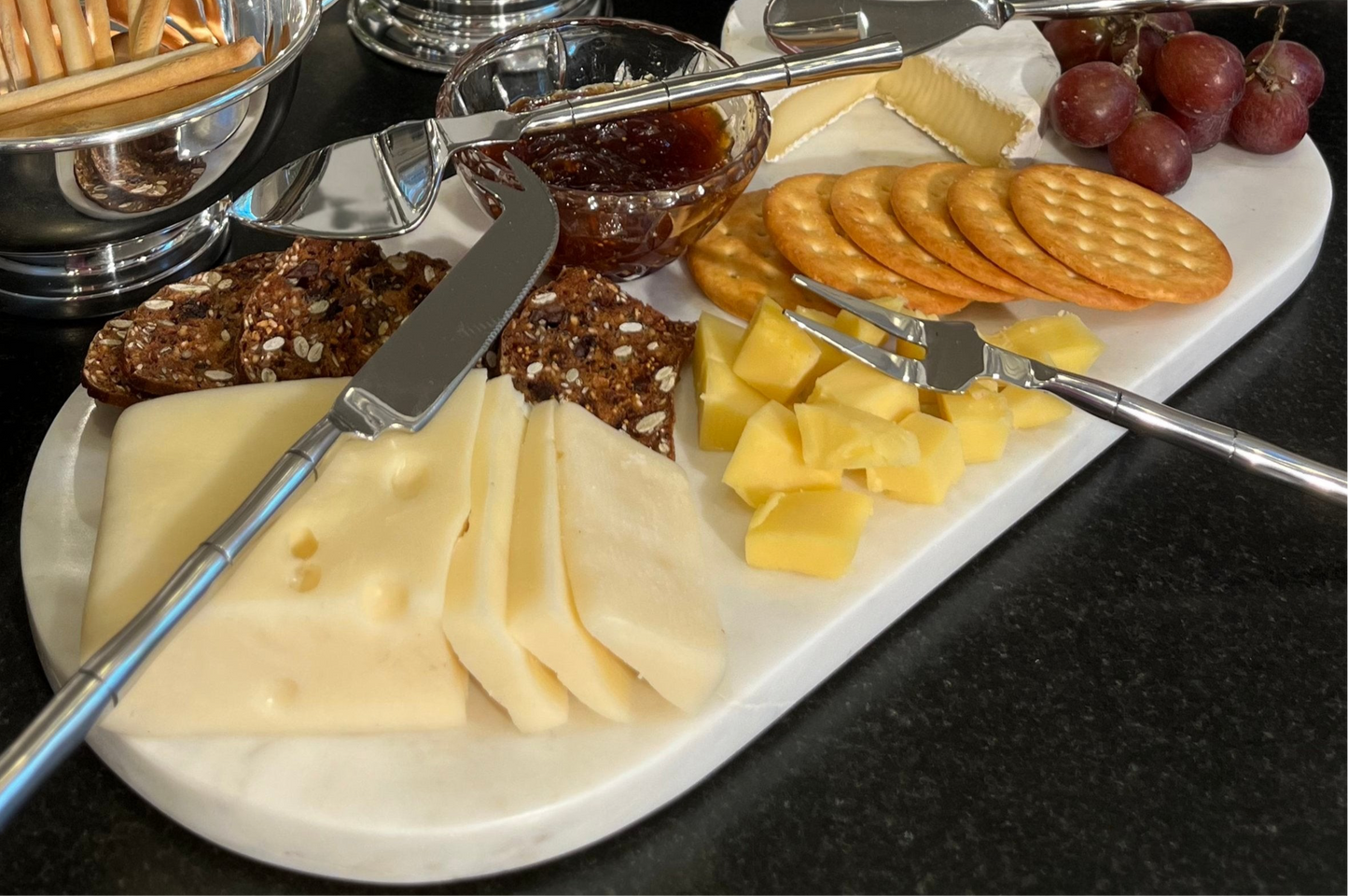 White Marble Cheese Board