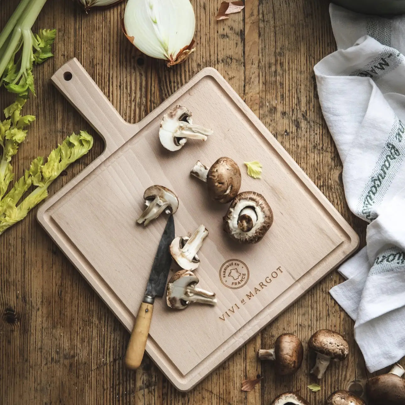 Hand Made French Wood Artisan Board Square