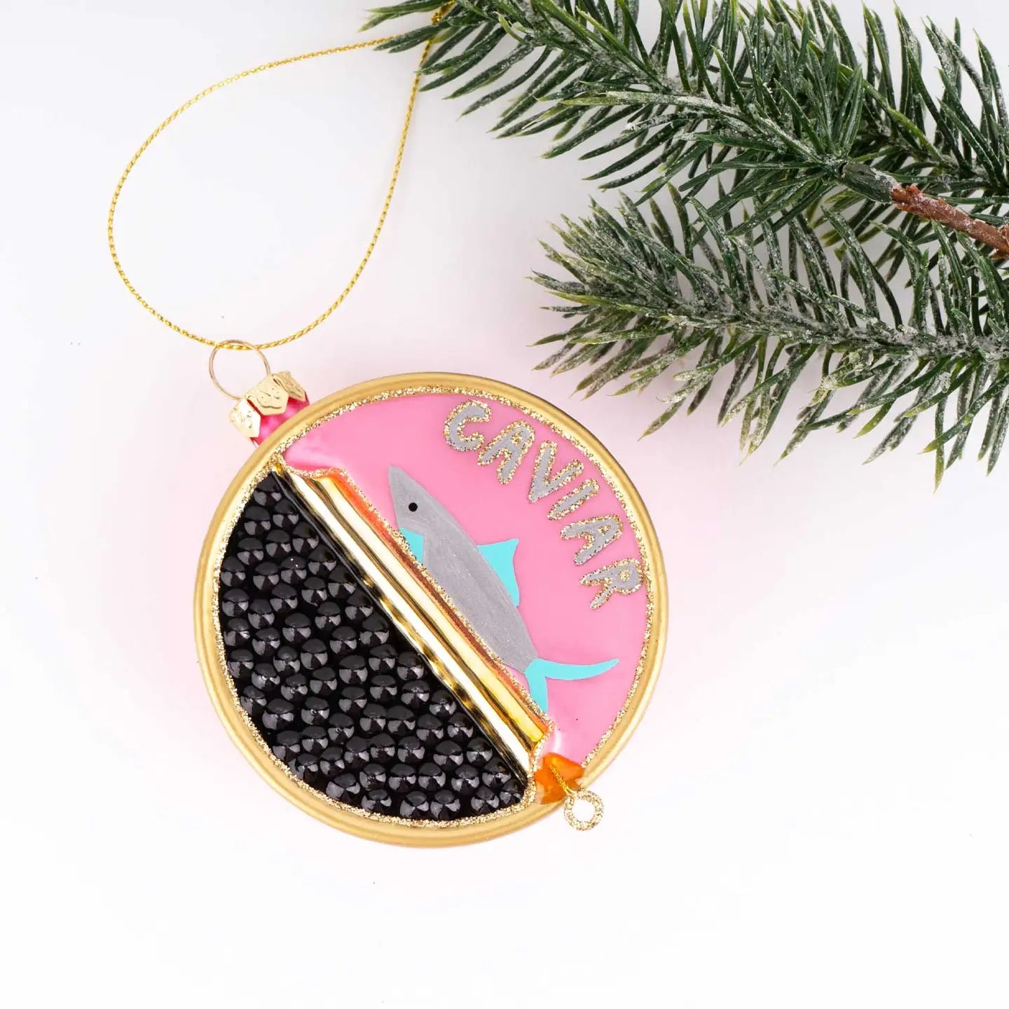 Caviar Boxed Glass Ornament - Set of 6