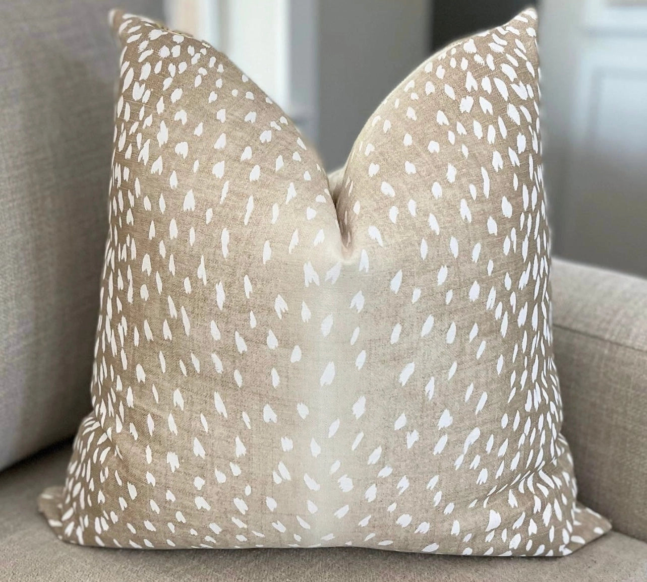 Chic Fawn Antelope Print Pillow