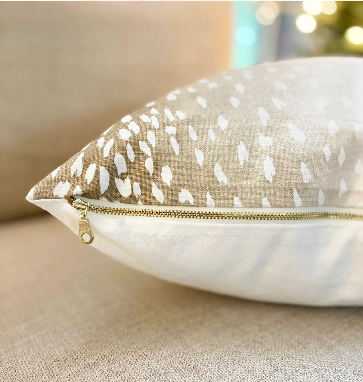 Chic Fawn Antelope Print Pillow