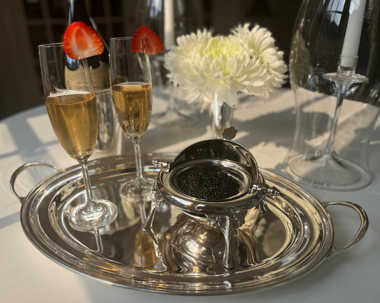 Hôtel Silver - Vintage Grand Oval Tray With Handles