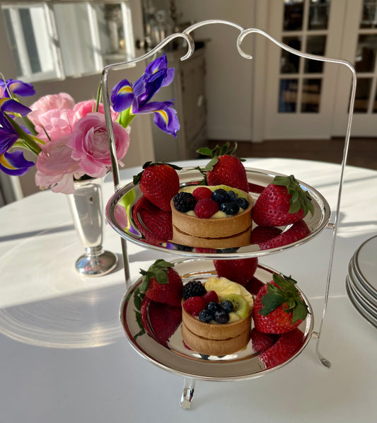 Hôtel Silver - Vintage Plate Stand Two-Tier