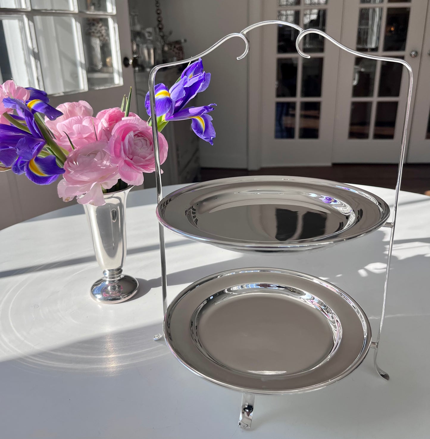 Hôtel Silver - Vintage Plate Stand Two-Tier