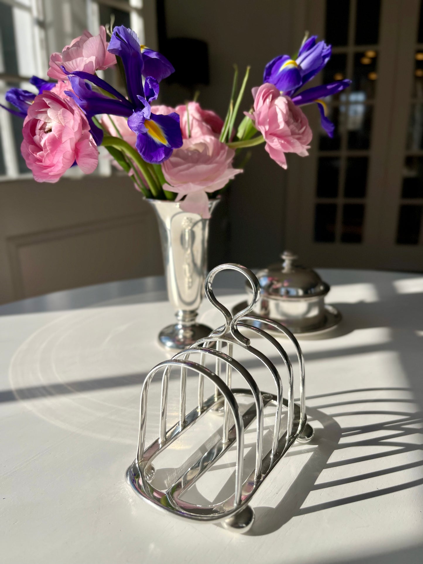 Hôtel Silver - Vintage Toast Rack, 4-Slice With Bun Feet
