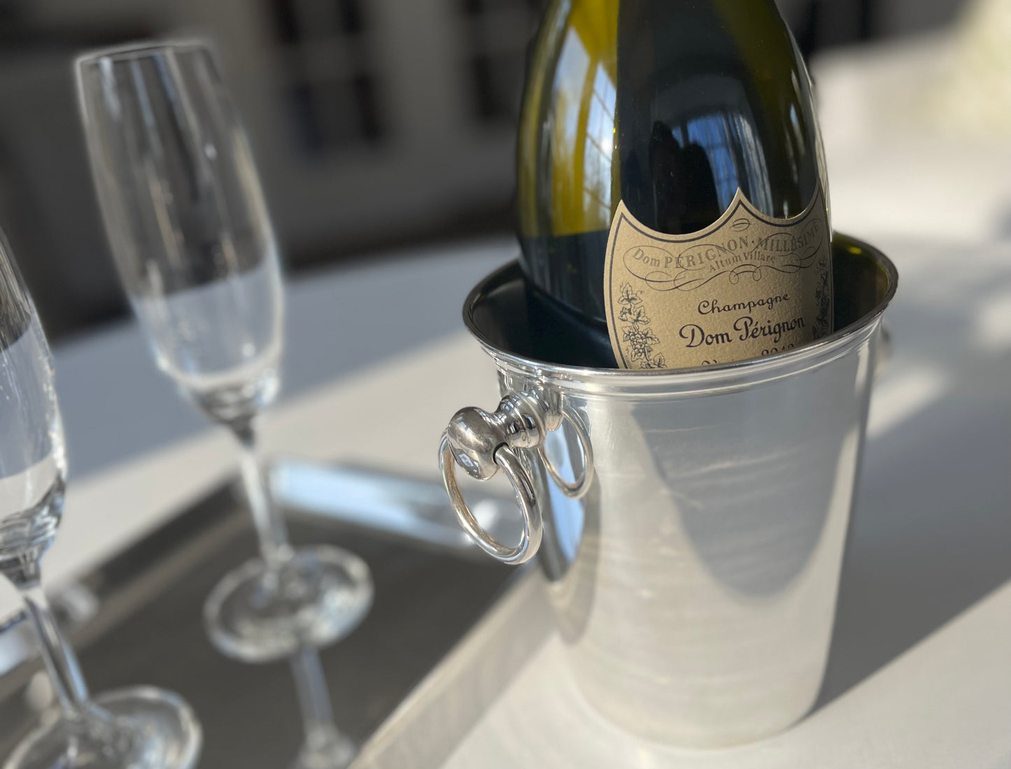 Hôtel Silver - Vintage Ice Bucket With Ring Handles