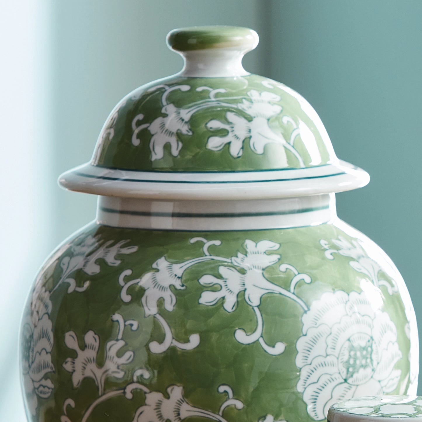 Lola Lotus Lidded Ginger Jar