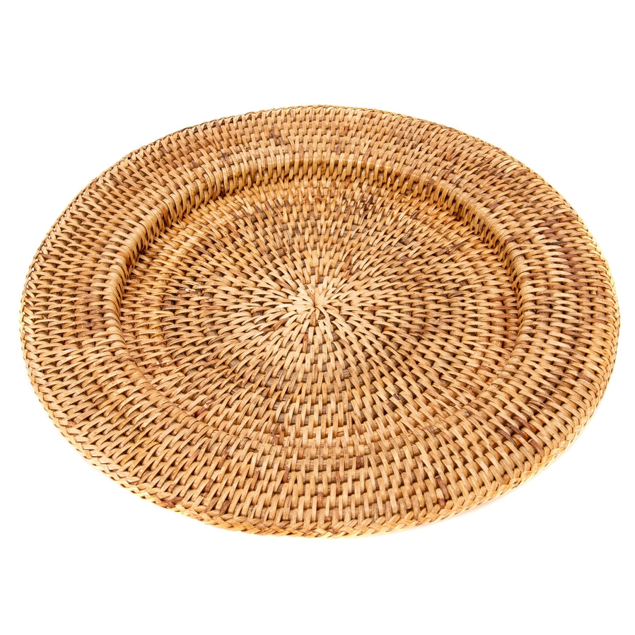 Wauwinet Rattan Solid Weave Charger - Set of Four