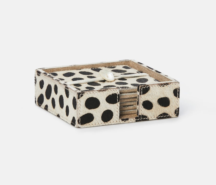 Dalmatian Print Coasters, Blue Pheasant - Set of 6