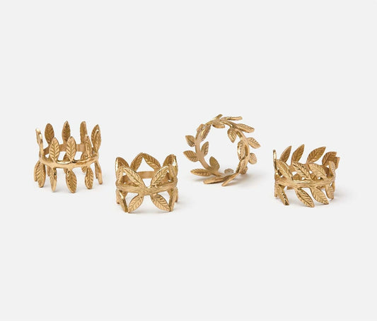 Emma Napkin Ring, Blue Pheasant - Set of 4