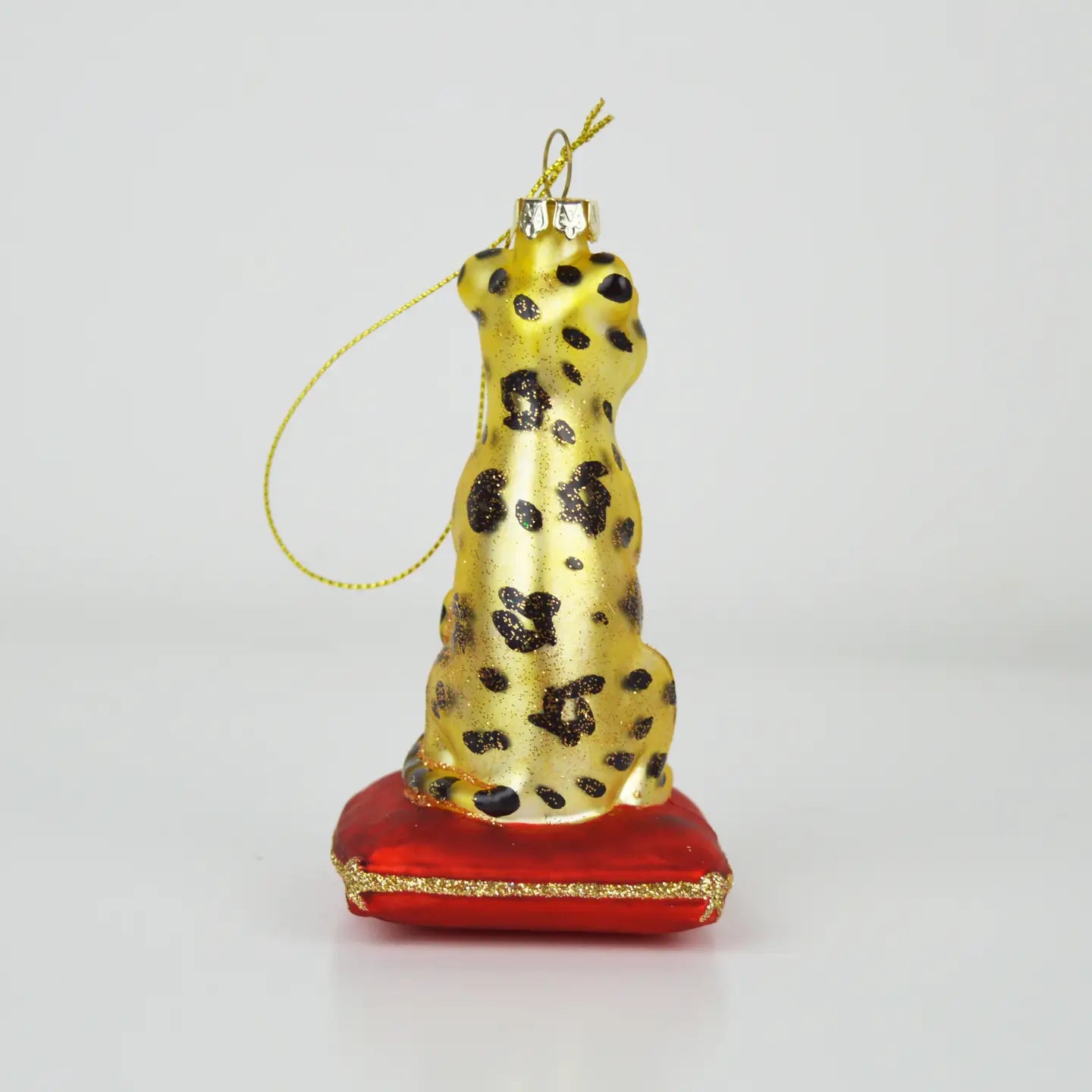Leopard Boxed Glass Ornament - Set of 6