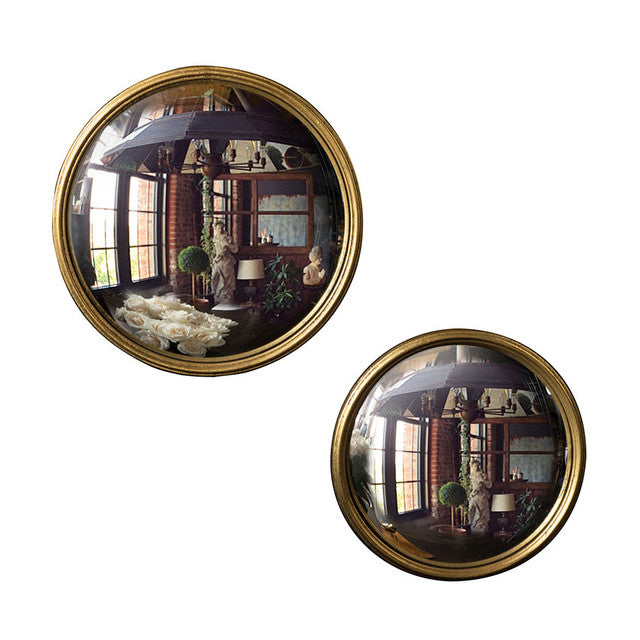 Gold Leaf Convex Mirror - 2 Sizes Available