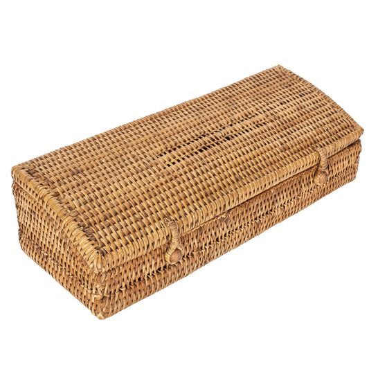 Wauwinet Rattan 5-Section Tea Box with Lid – Tea Organizer