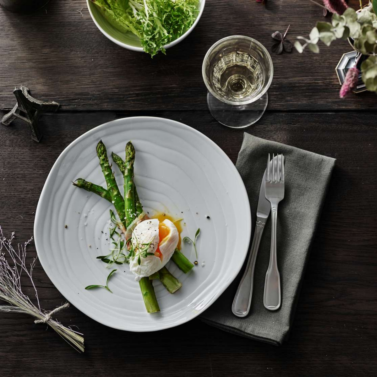 Teck 11" White Dinner Plates, Set of 4