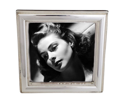 The Ingrid Sterling Silver Beaded Frame 5 x 5