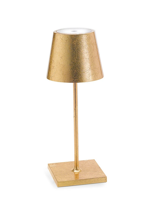 Poldina Pro Mini Cordless Lamp - Gold Leaf, Zafferano America