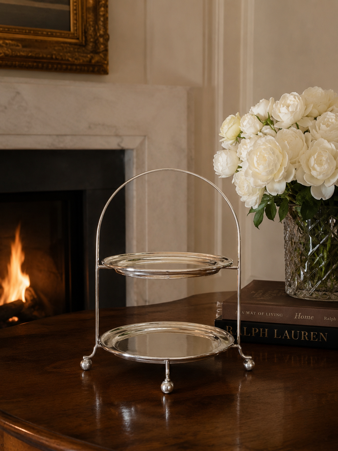 Hôtel Silver - Vintage Plate Stand Two-Tier