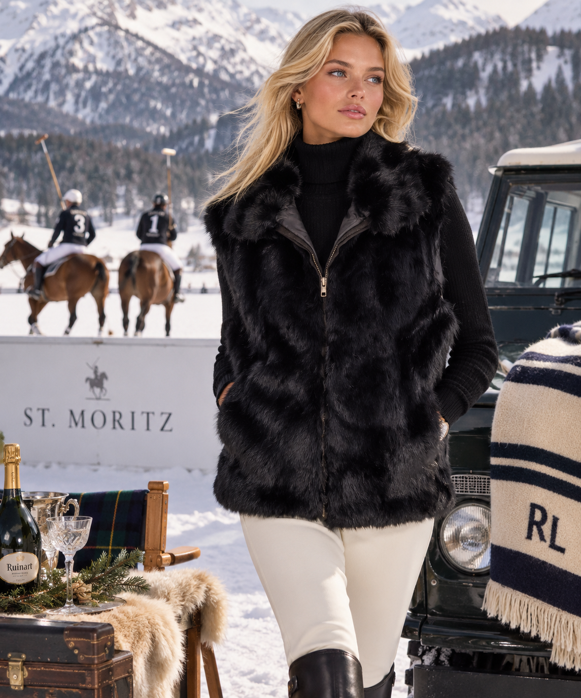 Women's Rabbit Fur Vest by Surrell