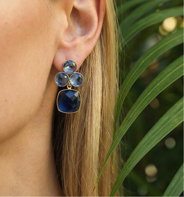 The Seraphina Earring, London Blue - Julie Ryan Design