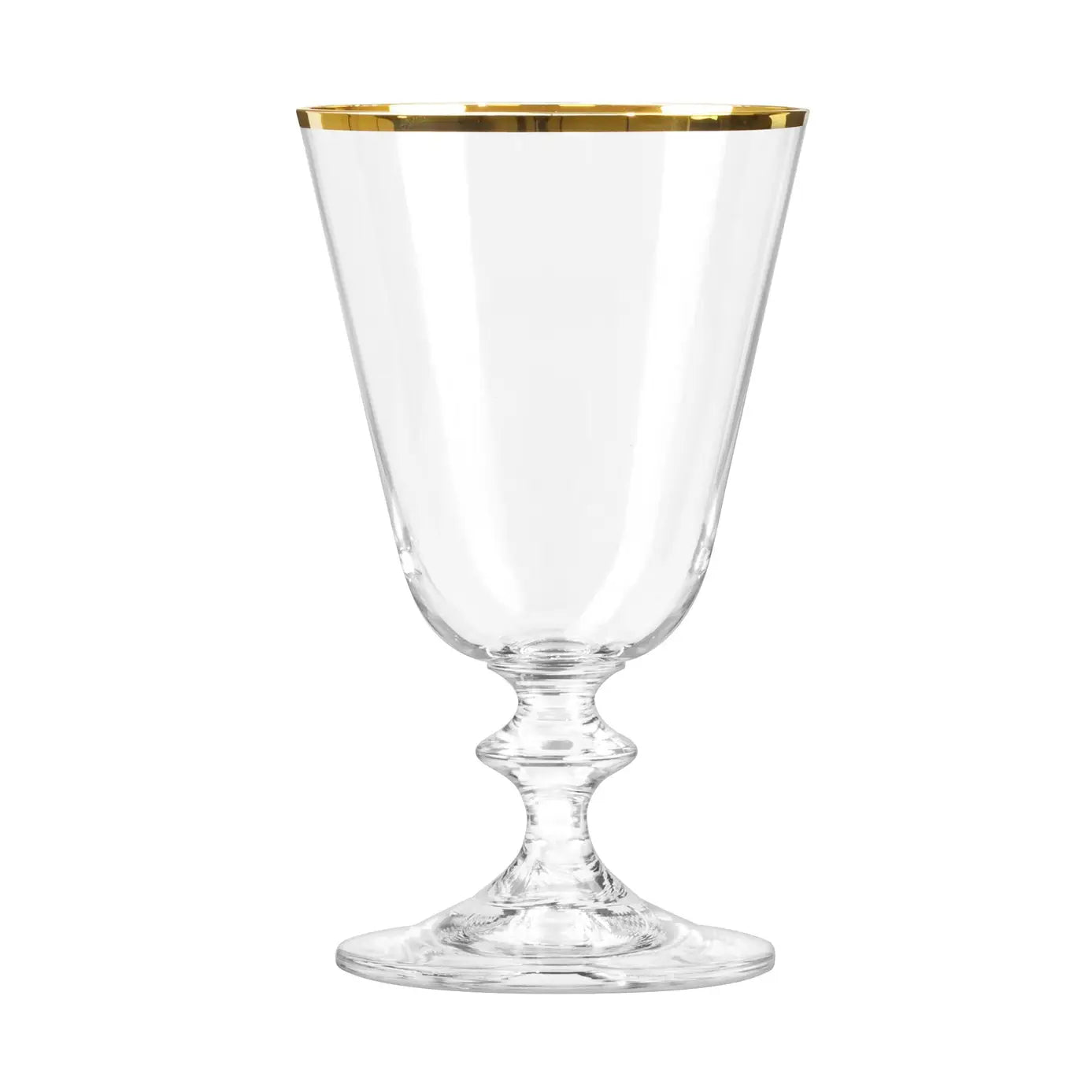 Bella French Red Wine Glass With Gold Rim - Set of 6