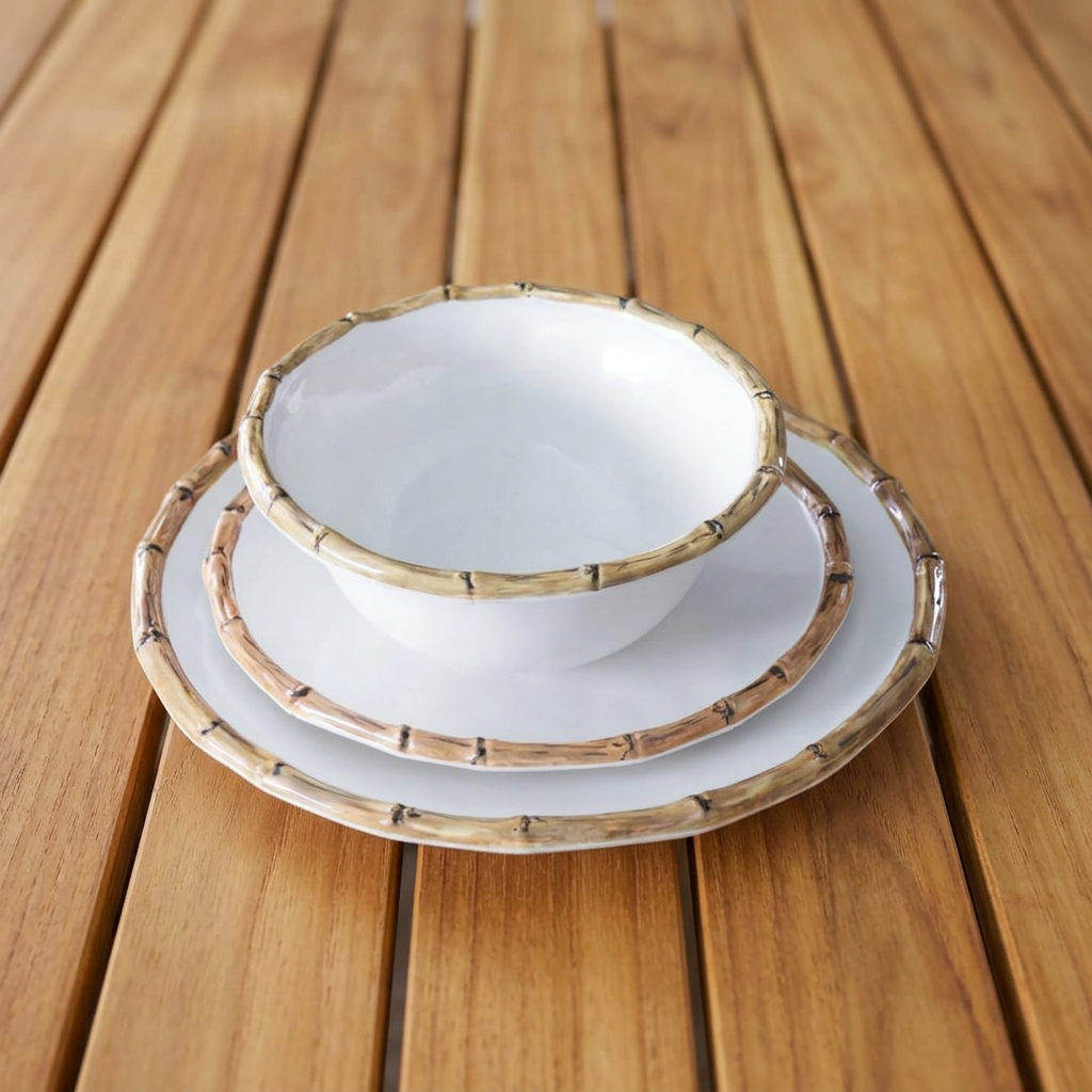 The Sconset Bamboo Dinner Plate - Set of 4, Beatriz Ball