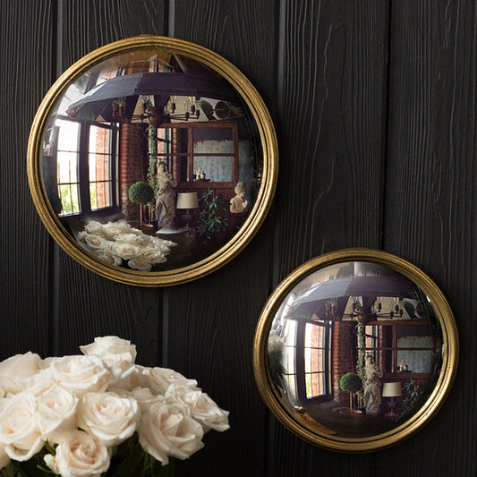 Gold Leaf Convex Mirror - 2 Sizes Available