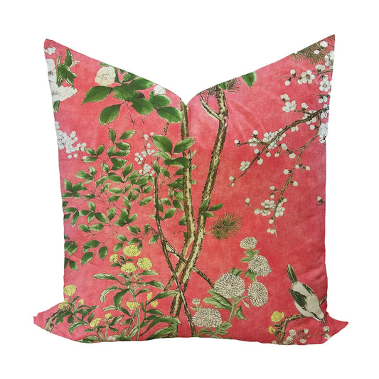 Katsura in Coral By Thibaut Pillow