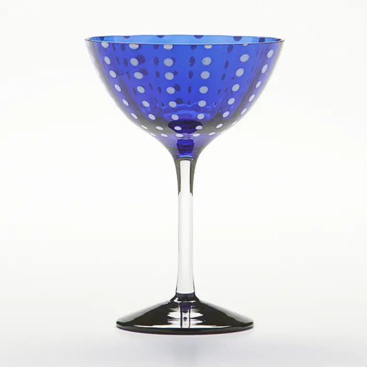 Perle Cocktail Goblet - Blue (Set of 6),  Zafferano America