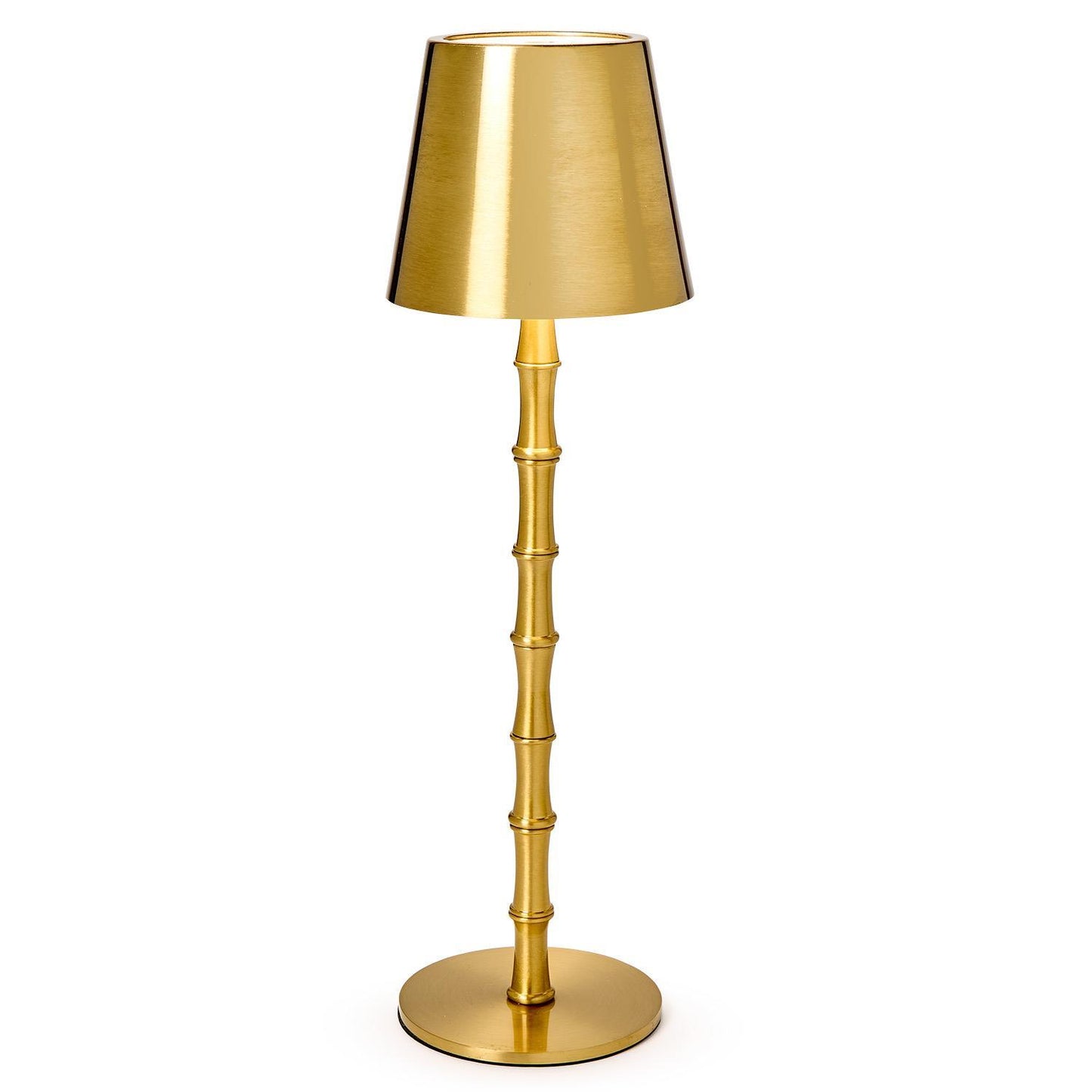 The Hinckley - Golden Bamboo Lamp with Rattan Shade