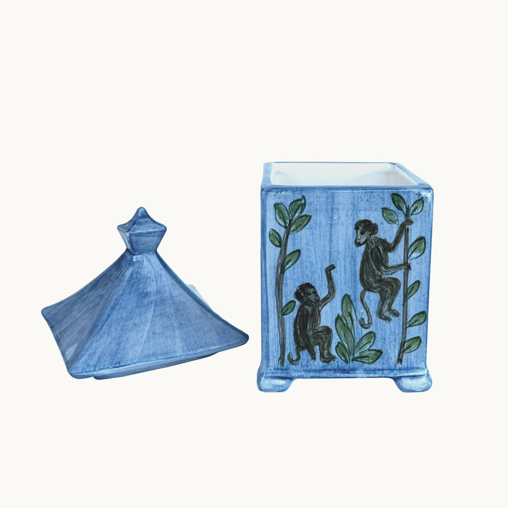 Monkey Dance Candle Blue