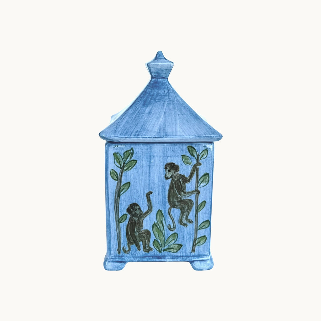 Monkey Dance Candle Blue