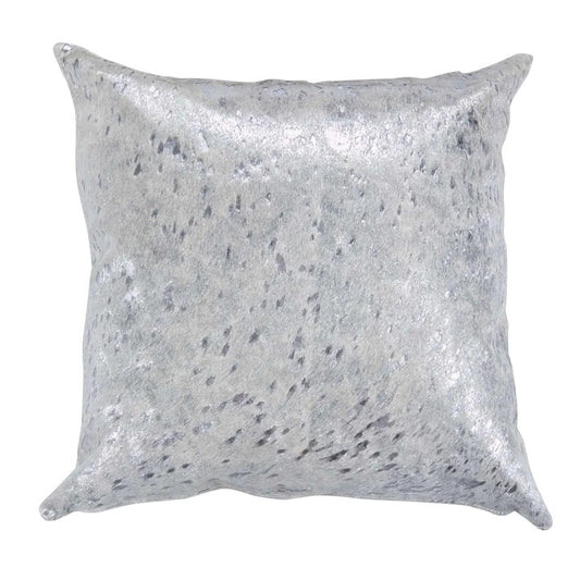 The Aspen Pillow - Silver Cowhide