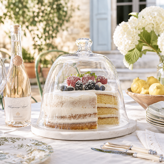 Marble + Glass Dome Cake Plate