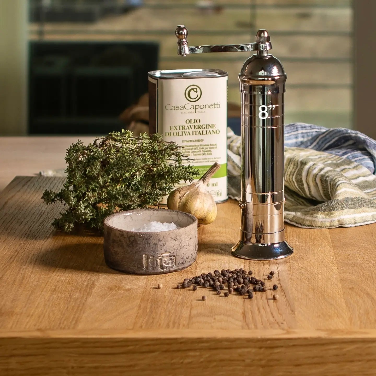 The Original Greek Mill - Chrome Pepper Grinder