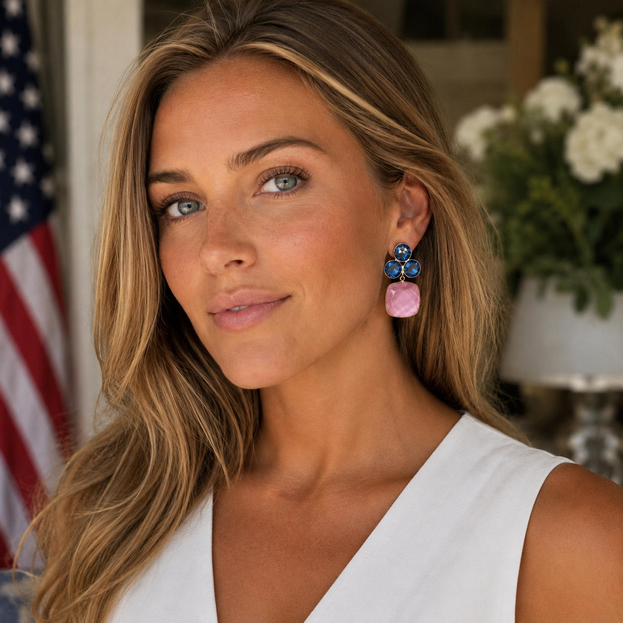 Jenessa Earring Tanzanite & Baby Pink - Julie Ryan Design