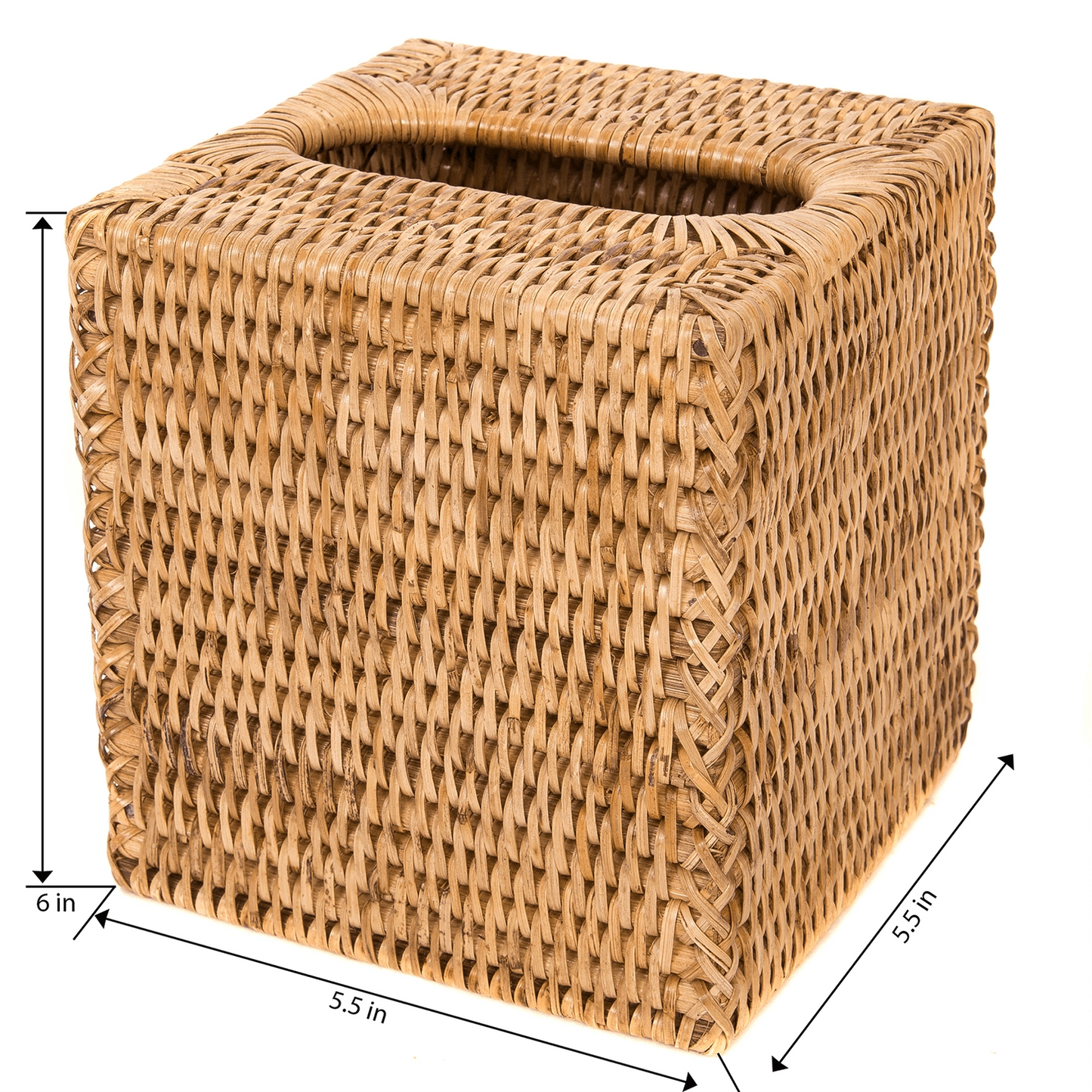 The Wauwinet Rattan Tissue Box Cover - Preorder