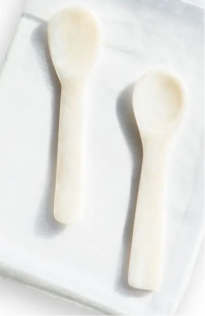 Hôtel Silver - Vintage Caviar Server with Mother of Pearl Spoons